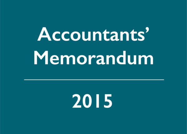 January 2 2015 Re 2015 Accountants Memorandum Happy New