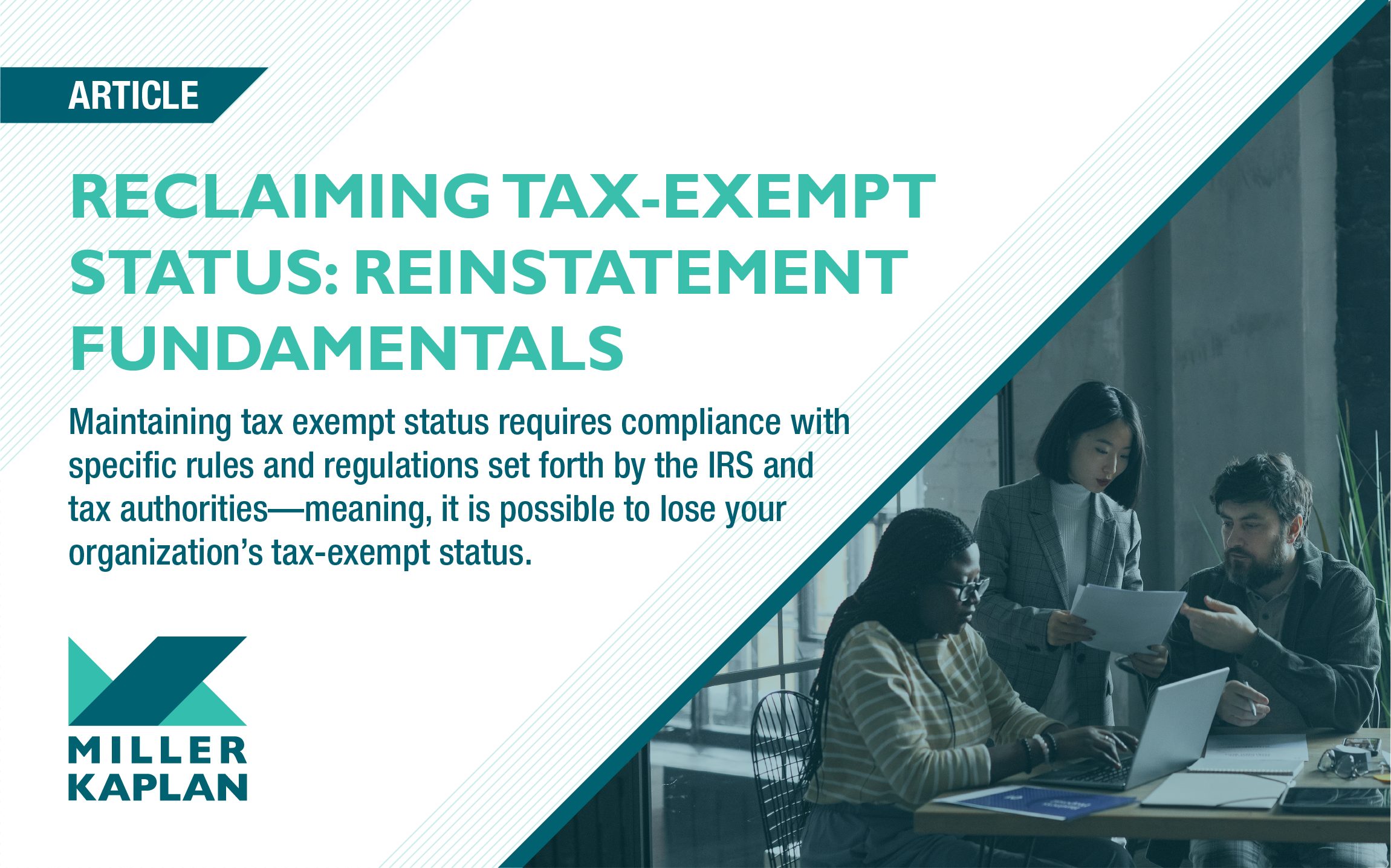 Reclaiming Tax-Exempt Status: Reinstatement Fundamentals - Miller 