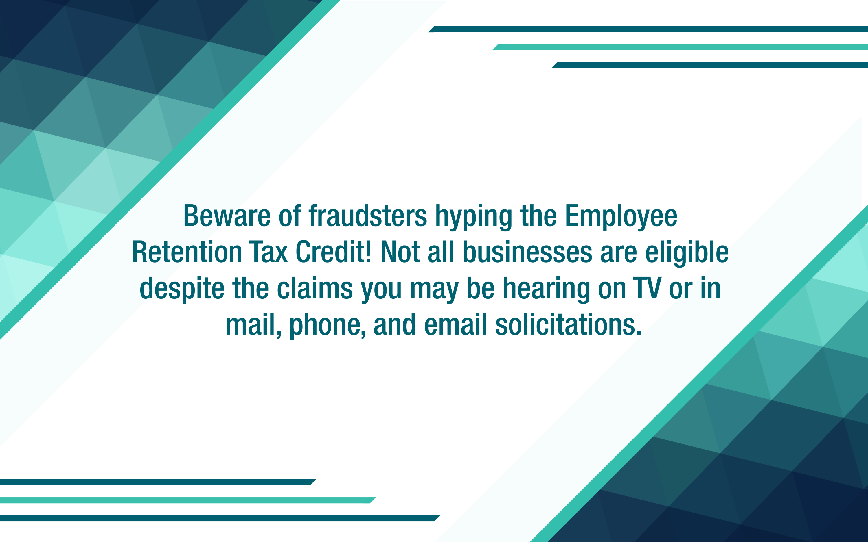 The IRS warns businesses about ERTC scams
